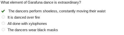 what element of garafuna dance is extraordinary? the rhythmic complexity of garafuna drumming sets it apart from other Latin American dances.